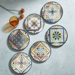 Güral Porselen Camelia 6 Parça 20 Cm Pasta Takımı Harmoni -Mavi 4270
