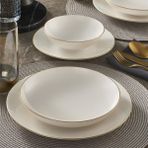 Güral Porselen Camelia Gold 26 Parça 6 Kişilik Bone Yemek Takımı