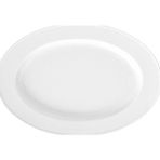 Güral Porselen Delta Otel 24 cm Kayık Tabak Dekorsuz - Beyaz