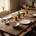 Güral Porselen Flora Blue 12 Parça 4 Kişilik Yemek Takımı 48833