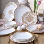 Güral Porselen Gold 6585 Camelia 54 Parça 12 Kişilik Yemek Takımı
