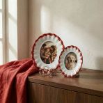 Güral Porselen Güral Hediyelik Dekoratif Fotoğraf Çerçevesi 13 Cm Bordo
