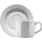Güral Porselen HK02CT Tabaklı Çay ve Nescafe Fincanı 1 Adet 150 cc - Beyaz