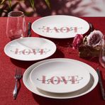 Güral Porselen Love 4 Parça Bone Pasta Takımı