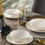 Güral Porselen Mat Gold Camelia 16 Parça 4 Kişilik Yemek Takımı