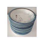 Güral PORSELEN MERMER DESEN 12 ADET 17 CM (KÜÇÜK) ÇUKUR YEMEK TABAK