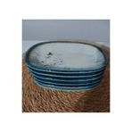 Güral PORSELEN MERMER DESEN 6 ADET 15 CM (KÜÇÜK) KAHVALTILIK,ÇEREZLİK,REÇELLİK KAYIK TABAK