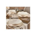 Güral Porselen Nesrin Gold 12 Parça 4 Kişilik Bone Yemek Takımı