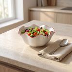 Güral Porselen Rodos 19 cm Salata Sunumluk Kase 30KMZ - Beyaz - Renk