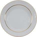 Güral Porselen Sedef 22CM Çukur Tabak Yaldızlı