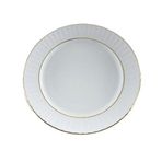 Güral Porselen Yaldızlı 17 cm 12 Adet Çukur Yemek Tabağı