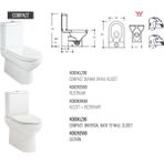 Güral Vit Compact Duvara Sıfır Klozet + Yavaş Kapanan Kapak + Iç Takım - Beyaz