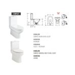 Gural Vit Compact Duvara Sifir Klozet + Yavas Kapanan Kapak + Ic Takim