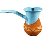 Güray Seramik Açık Mavi Naturel Kırmızı Toprak Cezve