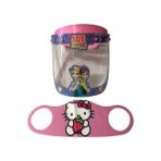 GÜRBEY PAZARLAMA Sue And Se Çocuklar Için Koruyucu Siperlik + Hello Kitty Maske