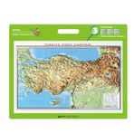 Gürbüz 35x50 cm Türkiye Kabartma Fiziki Harita