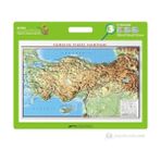 Gürbüz 35x50 Kabartma Türkiye Fiziki Haritası Kırılmaz PVC Malzeme ile Detaylı Eğitim Ürünü