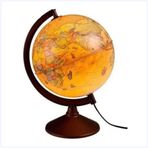 Gürbüz 44301 30 cm Antik Işıklı Dünya Küre