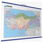 Gürbüz 70x100 cm Türkiye Bölgeler Kabartma Harita