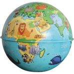 Gürbüz Dünya Kumbara Küre 10cm-Hayvanlı