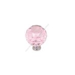 Gürçay Hırdavat Küre Kristal Kulp 30mm Pembe - 2 Adet
