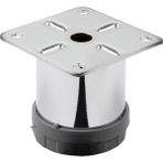 Gürçay Hırdavat Metal Mobilya Ayağı Krom Çap 42 mm - 5 cm 4'lü