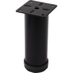 Gürçay Hırdavat Metal Mobilya Ayağı Siyah Çap 42 mm - 12 cm 4'lü