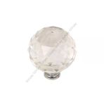 Gürçay Kristal Taş Kulp Şeffaf Küre 30mm Krom