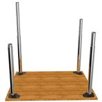 GürçayHırdavat Yükseklik Ayarlı Masa Ayağı, 58.5 cm, Metal, Elektrostatik Boyalı, 1 Parça, Siyah