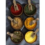 Gürgen el yapımı tahta ahşap kahve şeker kaşığı baharat ölçü kaşığı bal ve reçel kaşığı 8,5 cm 6'lı