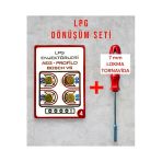 Gürkan Lpg Ocak Memesi Dönüşüm Seti (Her Markaya Uyumlu) Lokma Enjektör Seti 2 Tane Siyah Conta