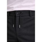 GurkStore Erkek Diagonel Mikro dokulu Duble Paça Cepli Pantolon , Modern Kesim - Siyah
