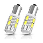 Gürler BA9S LED Ampül Mini Tek Duulu Geri Vites Park Plaka Tavam Aydinlatma 2400LM 12V 2 Adet Beyaz