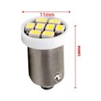 Gürler Oto Aksesuar BA9S LED Ampul Soket Tipi BA9S Tırnaklı 8 Ledli Beyaz 12V 2AD Mini Boy