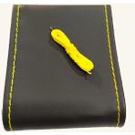 Gürler Oto Aksesuar Gürler Renault Symbol 2013 ve Sonrası Dikmeli Direksiyon Kılıfı Sarı Ipli (11CM) - Siyah - Kırmızı