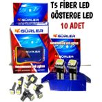 Gürler Oto Aksesuar T5 LED Ampul 10 Adet Gösterge Kadran Ampül 12V 5W Beyaz Renk