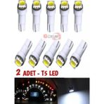 Gürler Oto Aksesuar T5 LED Ampül 5050 Beyaz Renk Gösterge Panel Kadran LED 2 Adet
