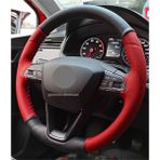 Gürler Oto Aksesuar Vw Caddy Iki Renkli Kırmızı Siyah Dikmeli Direksiyon Kılıfı - Siyah - Kırmızı