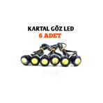 Gürler Oto Kılıf ve Aksesuar 6 Adet Ayna Altı LED Beyaz 12V Kartal Göz LED Park Plaka Sis Bagaj Aydınlatma