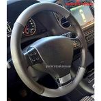Gürler Oto Kılıf ve Aksesuar Fiat Linea Dikmeli Direksiyon Kılıfı 4prç Gri-Siyah - Siyah - Gri