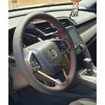Gürler Oto Kılıf ve Aksesuar Honda Civic Direksiyon Kılıfı Dikmeli Soft Kırmızı Ipli - Siyah - Kırmızı