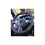 Gürler Oto Kılıf ve Aksesuar Nissan Qashqai Kırmızı Yüzüklü Nubuk Noktalı Direksiyon Kılıfı - Siyah - Kırmızı