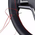 Gürler Oto Kılıf ve Aksesuar Skoda Favorit Dikmeli Direksiyon Kılıfı Kırmızı Ipli (9cm) - Siyah - Kırmızı