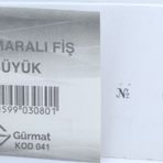 Gürmat Büyük Numaralı Fiş