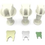Gurmender 3lü Diş Şeker Hamuru Şekillendirici Enjektörlü Kopat 1.2x1.8x2.2 cm