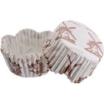 Gurmender Cupcake Kalıbı Pet Kapsül Dalgalı Ruzgar Türübünü Desenli Kek Kalıbı 65X38 mm - 100'LÜ 3.8 cm