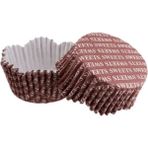 Gurmender Cupcake Kalıbı Pet Kapsül Dalgalı Sweets Yazılı Kek Kalıbı 65X38 mm - 100'LÜ 3.8 cm