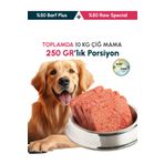 GurmeRAW Çiğ Mama - Barf Meats YARI YARIYA BARF PLUS + RAW SPECIAL 10 KG / 250 GR Porsiyonlarda