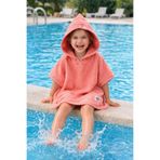 GÜRPAMUK HOME & BABY Outlet Ihracat %100 Pamuk Kız-Erkek Çocuk Deniz, Plaj, Havuz, Banyo Havlu Panço PEMBE/MERCAN