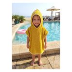 GÜRPAMUK HOME & BABY Outlet Ihracat %100 Pamuk Kız-erkek Çocuk Deniz, Plaj, Havuz, Banyo Havlu Panço trixie/benekli sarı